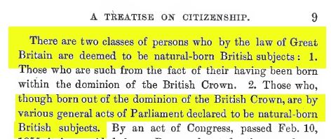Brit. Natural Born Sujects included naturalization acts of parlament ;Treatise on Citizenship 1881 Porter Morse photo Brit_Natural_Born_Subjects_Bourvier_Dict_1914_zps64ec3ec8.jpg
