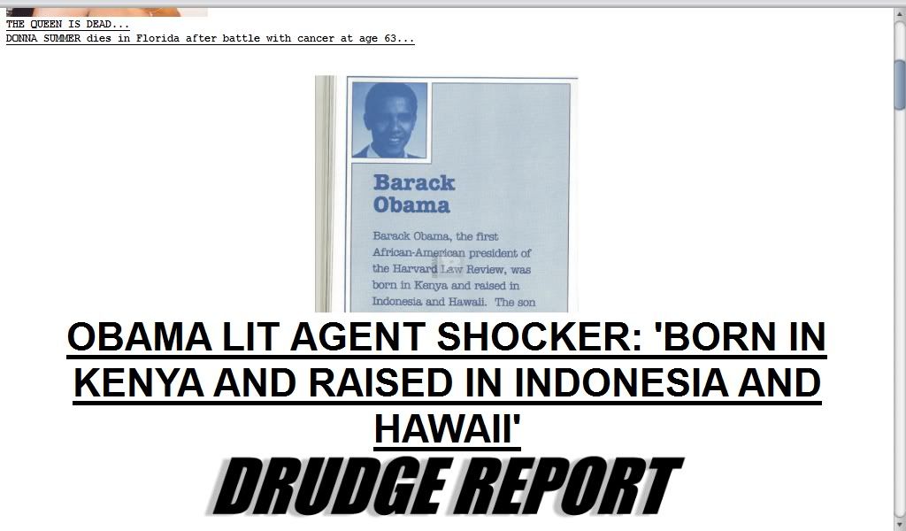 OBAMA LIT AGENT SHOCKER: 'BORN IN KENYA AND RAISED IN INDONESIA AND HAWAII'
