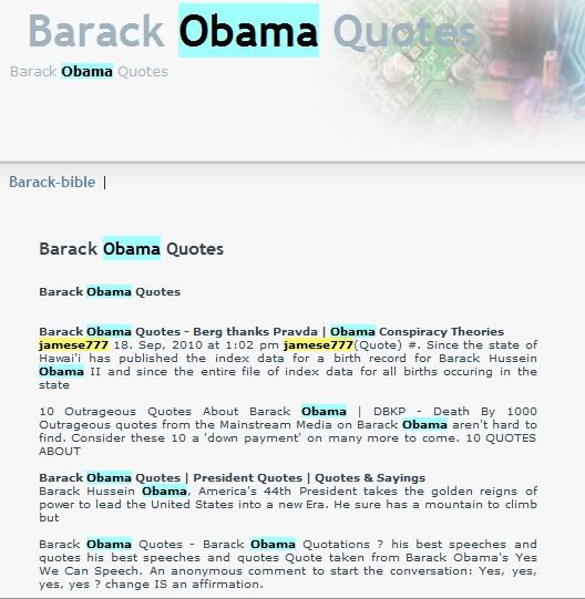 Barack's Bible Qoutes  website