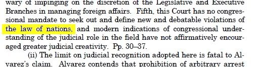 Sosa v. Alverez-Machain Et al. 4  Law of nations