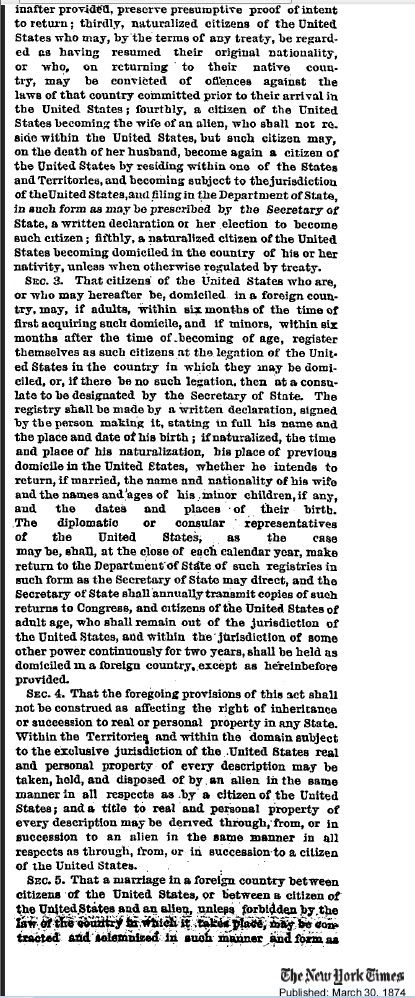 House Foreign Relations Committee NYT 1874 page 2