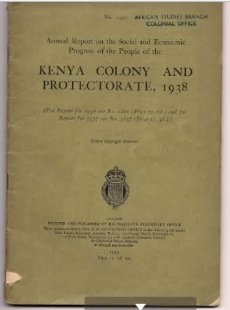 Kenya Colony 1938