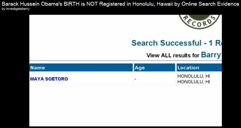 Maya Soetoro registered birth Hawaii