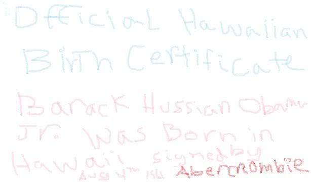 Neil Abercrombie's Obama Birth Certificate