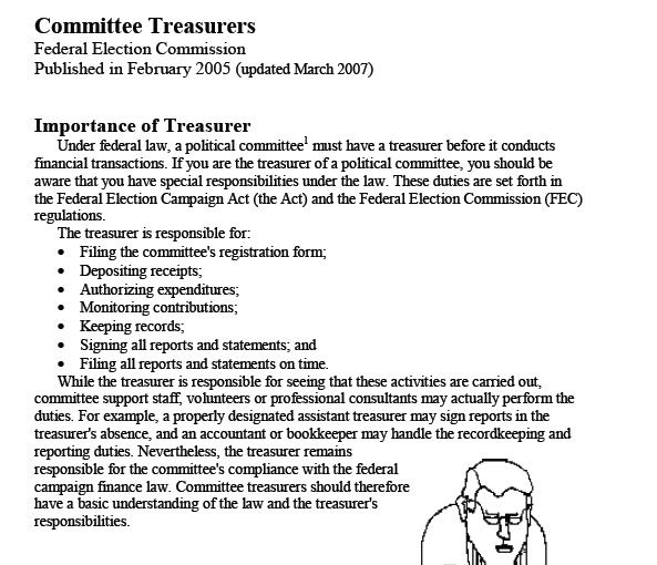 Treasurer Responsibilities
