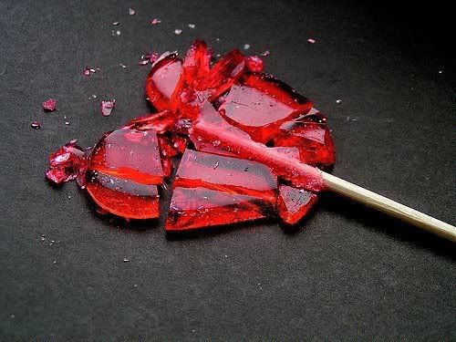 Broken heart lolly