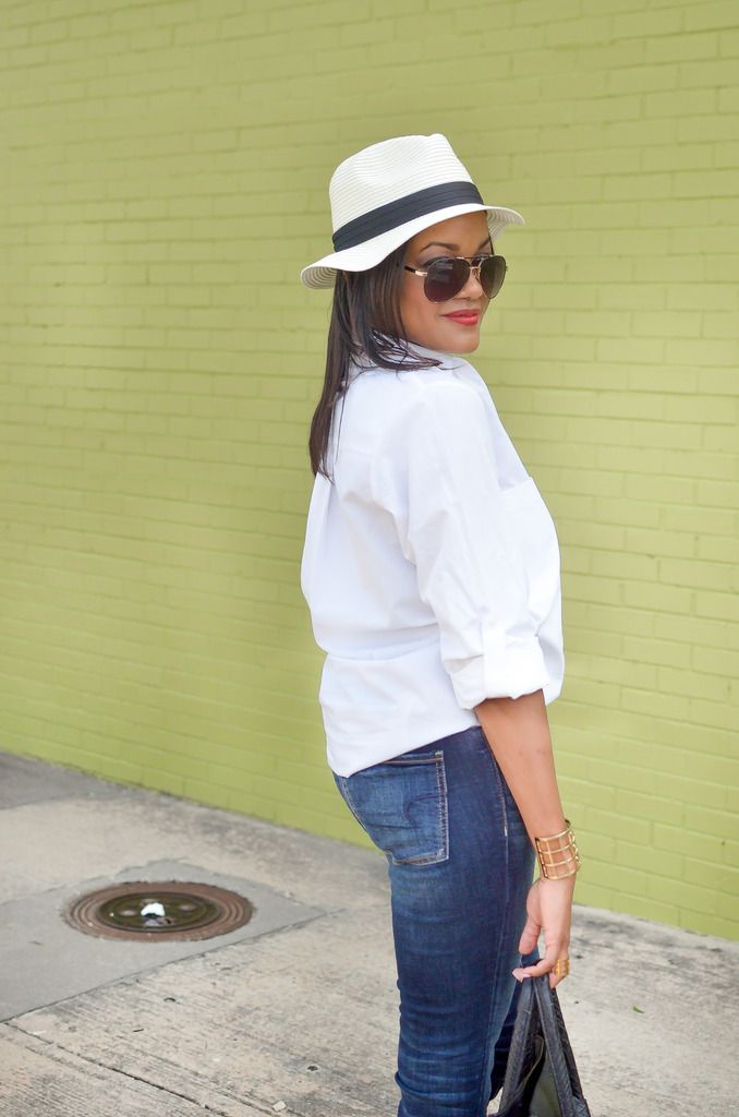 Blue Jeans, white shirt, nervous mommy panama hat, fedora, designer inspired celine handbag, sam edelman mules, wedge mules, shoe game, white shirt, blue jeans, dallas fashion blogger, fashion, fashion blogger, dallas blogger, black fashion blogger, lookbook, style diary, detroit blogger, black aviators, sam edelman shoes, just fab handbag, mossimo shirt