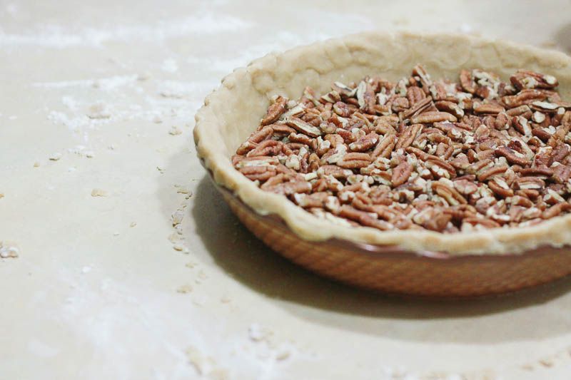 thanksgiving Chocolate Pecan Pie Recipe // Home is with You