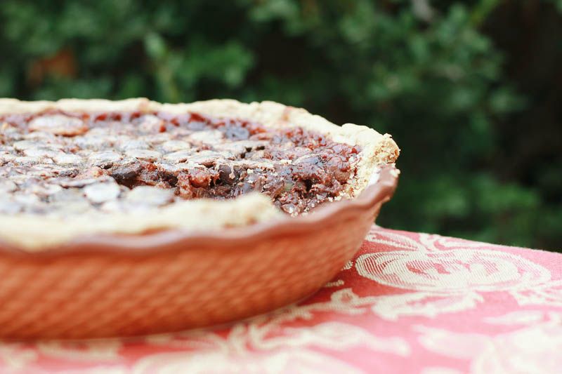 healthy dessert Chocolate Pecan Pie Recipe // Home is with You