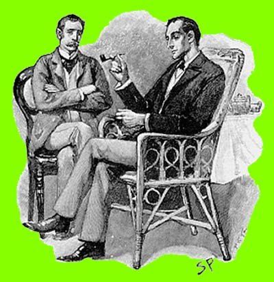 sherlock Holmes and Doctor Watson, an original illustration by Sydney Paget
