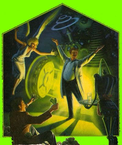 James Warhola's cover art for Master of Space and Time - click to go to his website