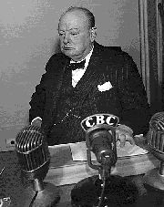 Winston Churchill in Quebec, 1943 - click to read his story at the Winston Churchill Memorial Trust.  Thanks to the FDR Library for the pic.