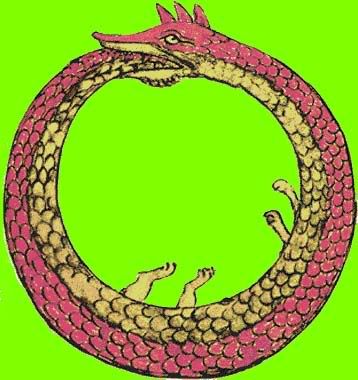 effect consumes cause - Ouroboros eating his own tail