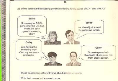 a rounded range of views for genetic screening for breast cancer - but check below for what came jsut before