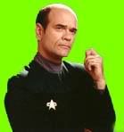 positive singularity: Robert Picardo as the holographic doctor from Star Trek Voyager - click to go to webpage
