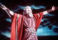 Charlton Heston as Moses in the Ten Commandments (story of the Exodus)