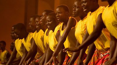 girls from the laroo school for war-affected children: click to read about Watoto's work with former child soldiers