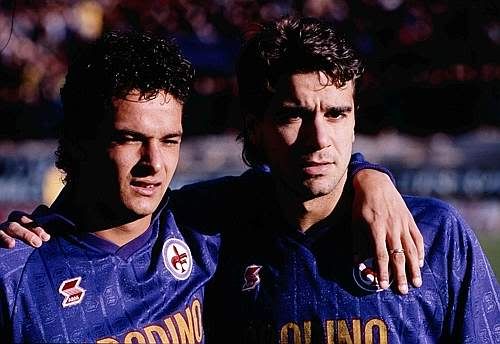 Roberto Baggio con la Fiorentina