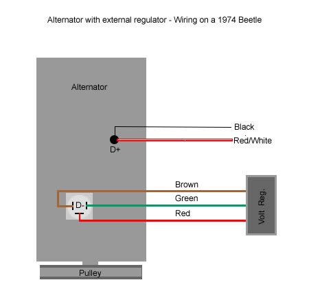 Alternator Wiring Diagram on Wiring Diagram For My 1974 Vw Beetle