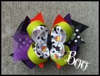 BOO! Small Stacked Hairbow