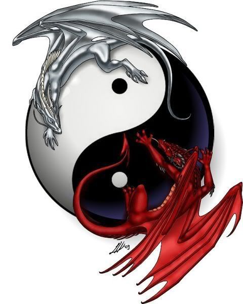 dragon ying yang tattoo