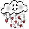 raining hearts.