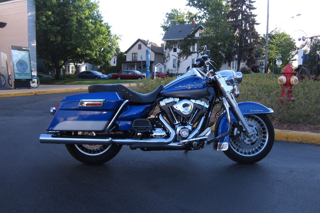 2009 Road King Paint Set Flame Blue Pearl/Brilliant Silver 1500