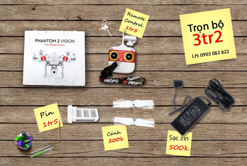 Thanh lý phụ kiện Flycam Phantom 2 Vision