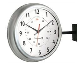 Hanging Brushed Aluminium Clock IW-2