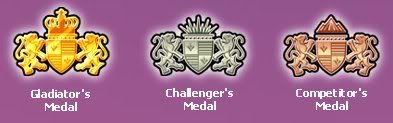 Gladiator,Kihivo es Versenyzo Medal