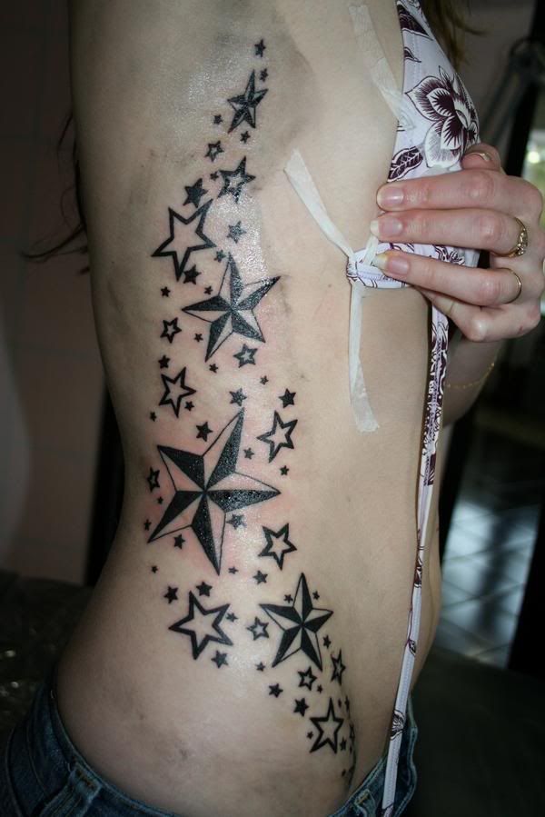 star tattoo art. girl star tattoos