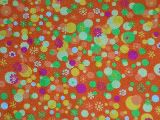 Child's Art Apron in Orange Bubbles