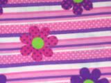 Child's Art Apron in Purple Stripes & Flowers