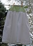 Sweet Summer Sun Dress -Spring Green Check with Eyelet Skirt
