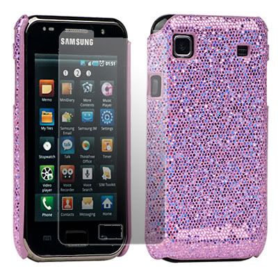 Samsung  on For Samsung Galaxy S Purple Glitter Case Cover   Screen