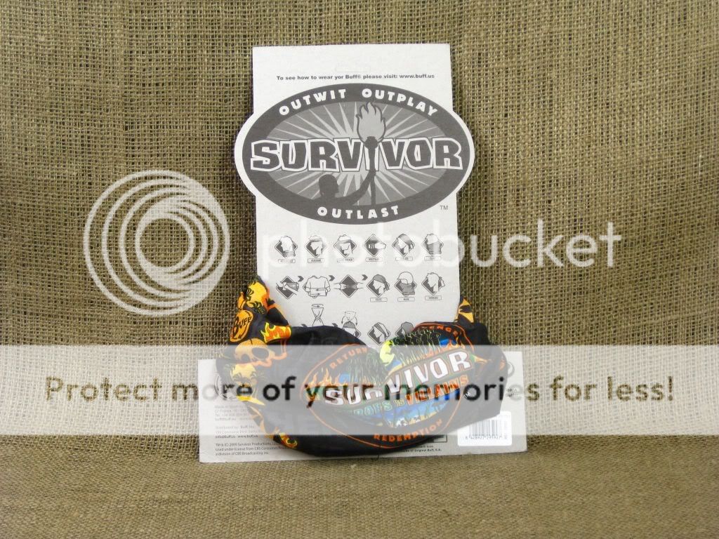 2010 Survivor 20 Heroes vs Villains Black Buff on Card NWT  