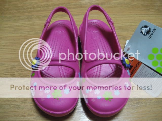 NWT CROCS GABBY FLOWER Pink FUCHSIA C 12 RARE Mary Jane  