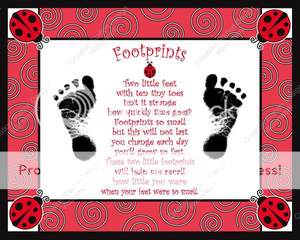 Create a cherished keepsake of your babys footprints. This print can 