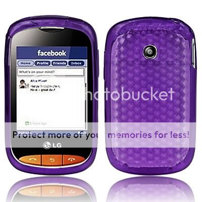 FOR LG COOKIE STYLE T310 PURPLE SILICONE GEL CASE COVER