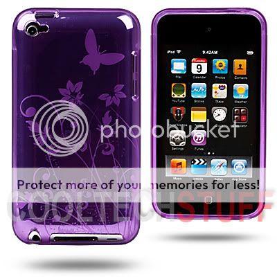   BUTTERFLY GEL SKIN CASE COVER FOR APPLE IPOD TOUCH 4 4TH GENERATION