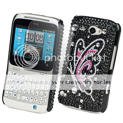 DIAMOND BLING CASE COVER + SCREEN FILM FOR HTC CHACHA  