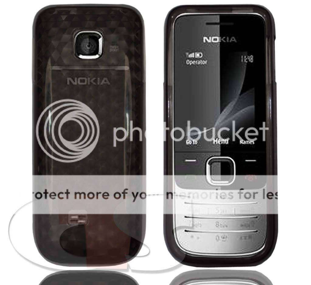 Smoky Black Silicone Gel Case Cover Nokia 2730 Classic  